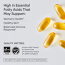 Sports Research Evening Primrose Supplement from Cold Pressed Oil - Softgels for Women’s Health & Skin Health - Gluten Free & Non-GMO GLA - High Potency 1300mg, 120 Count