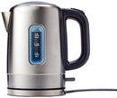Amazon Basics Electric Glass and Steel Hot Tea Water Kettle, 1.7-Liter, Black and Sliver