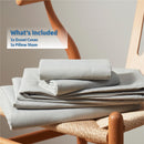 Nestl Twin Duvet Cover - Soft Double Brushed Light Grey Duvet Cover Twin/Twin XL, 2 Piece, with Button Closure, Duvet Cover 68x90 inches