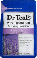 Dr Teal's Epsom Salt Bath Soaking Solution, Eucalyptus and Lavender, 2 Count, 3lb Bags - 6lbs Total (Packaging May Vary)