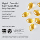 Sports Research Evening Primrose Supplement from Cold Pressed Oil - Softgels for Women’s Health & Skin Health - Gluten Free & Non-GMO GLA - High Potency 1300mg, 120 Count