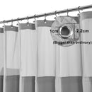 Hotel Style Cotton Shower Curtain with Snap-in Fabric Liner, Mesh Window Top, Honeycomb Waffle Weave Cotton Blend Fabric, Washable, White, 72x72 Inches