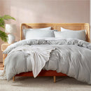 Nestl Twin Duvet Cover - Soft Double Brushed Light Grey Duvet Cover Twin/Twin XL, 2 Piece, with Button Closure, Duvet Cover 68x90 inches