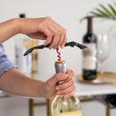 True TrueTap Double Hinged Waiter’s Corkscrew, Matte Black Bottle Opener with Foil Cutter, Wine Key