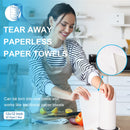 Reusable Paper Towels Washable Roll: 50Pack Paperless Paper Towels Tear Away 12x12In Eco Friendly Absorbent Cloth Paper Towels Reusable Washable for Kitchen Zero Waste (Gray)