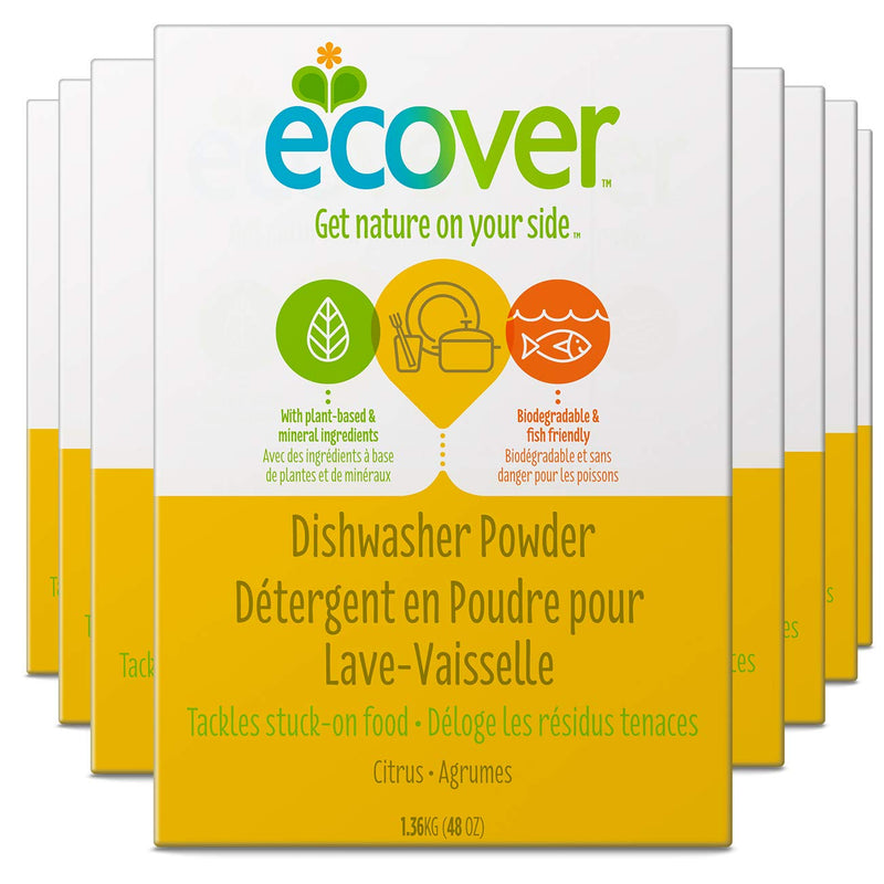 Ecover Automatic Dishwasher Soap Tablets, Citrus, 25 Count (Pack of 6) - Packaging May Vary