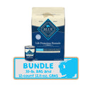 Blue Buffalo Dog Food for Senior Dogs, Life Protection Formula, Natural Chicken & Brown Rice Flavor, Senior Dry Dog Food, 30 lb Bag