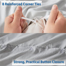 Nestl Twin Duvet Cover - Soft Double Brushed Light Grey Duvet Cover Twin/Twin XL, 2 Piece, with Button Closure, Duvet Cover 68x90 inches