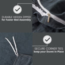 ALAZURIA Bedding Duvet Cover 2 Piece Set - Super Soft Prewashed, Duvet Covers Twin with Zipper Closure & 4 Corner Ties (1 Duvet Cover + 1 Pillow Case) Terracotta Pastel, Twin