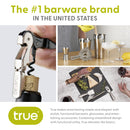True TrueTap Double Hinged Waiter’s Corkscrew, Matte Black Bottle Opener with Foil Cutter, Wine Key