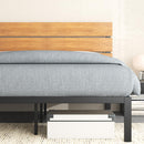 ZINUS Paul Metal and Bamboo Platform Bed Frame, Wood Slat Support, No Box Spring Needed, Easy Assembly, King