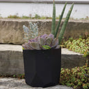 Bloem Tuxton Hexagon Planter: 8" - Black - Modern Unique Geometic Small Pl, Durable Resin, Modern Design, Optional Drainage Holes, for Indoor & Outdoor Use, Gardening, 1.7 Gallon Capacity