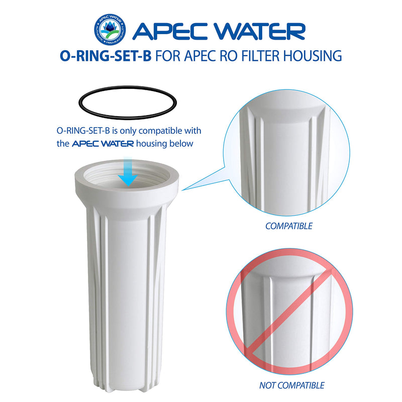 APEC Water Systems Set 3 Pcs 3.5" O.D. Replacement ORing for Reverse Osmosis Water Filter Housings with lubricant (O-RING-COMBO-A)