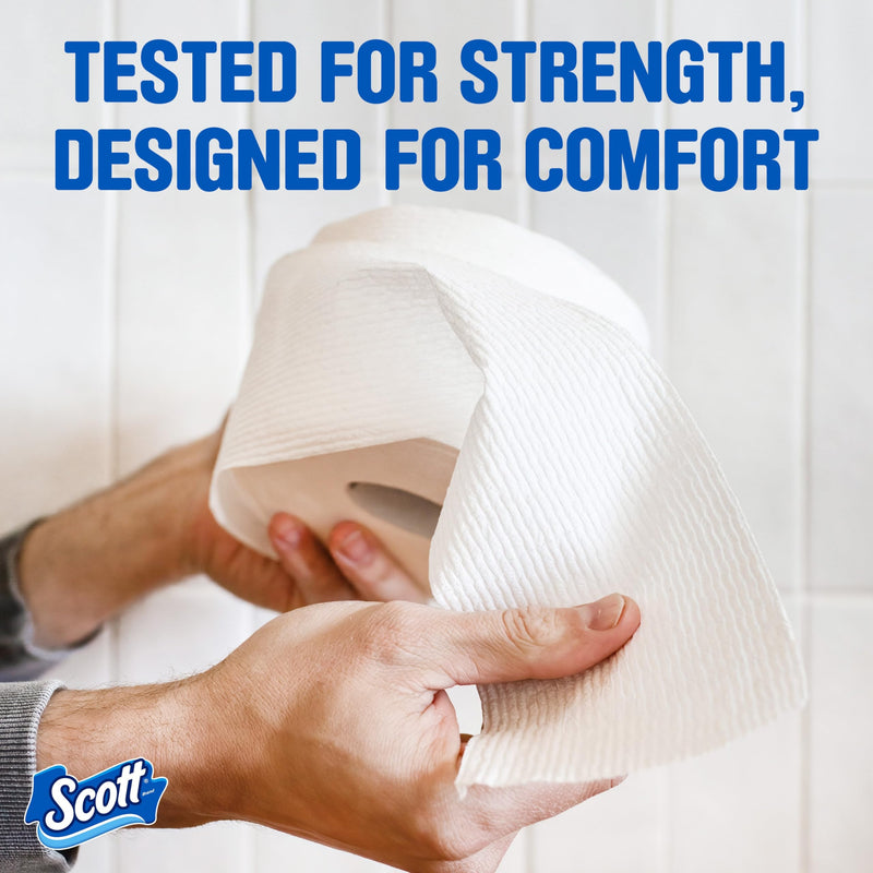 Scott ComfortPlus Toilet Paper, 12 Double Rolls, 231 Sheets per Roll, Septic-Safe, 1-Ply Toilet Tissue