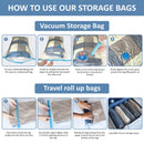 20 Pack Vacuum Storage Bags, Space Saver Bags (4 Jumbo/4 Large/4 Medium/4 Small/4 Roll) Compression for Comforters and Blankets, Sealer Clothes Storage, Hand Pump Included