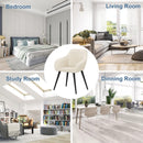 annjoe Faux Leather Accent Arm Chairs for Living Room Leisures/ Upholstered Chair with Metal Legs Set of 2 for Home Kitchen Office Bistro Cafe, Brown