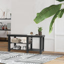 ECOMEX Shoe Rack Bench for Entryway, 3-Tier Wooden Shoe Shelf Shoe Organizer Bench Shoe Organizer Entryway Bench for Bedroom Balcony Entryway Entrance, Black(33.5''L)