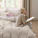 Bedsure Twin/Twin XL Duvet Cover Dorm Bedding - Soft Prewashed White Duvet Cover Twin, 2 Pieces, Includes 1 Duvet Cover (68"x90") with Zipper Closure & 1 Pillow Sham, Comforter NOT Included