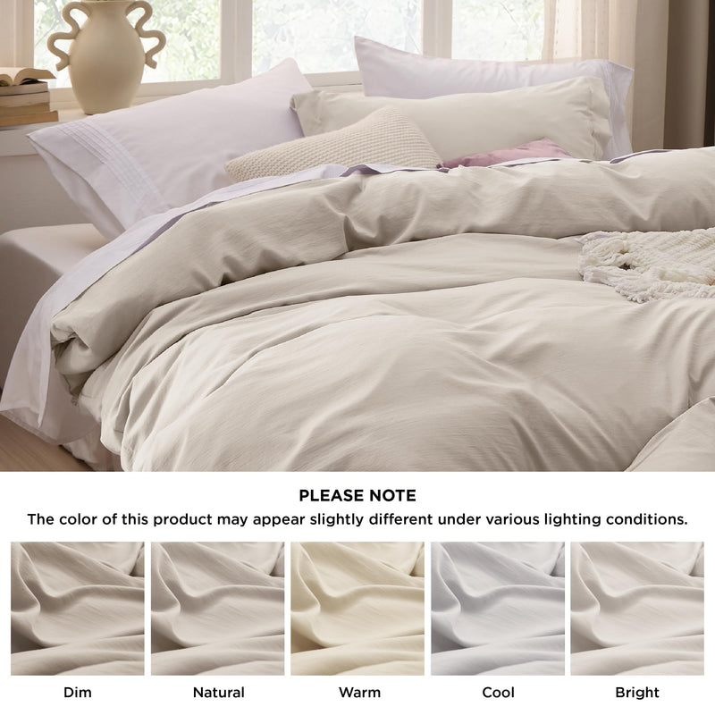 Bedsure Twin/Twin XL Duvet Cover Dorm Bedding - Soft Prewashed White Duvet Cover Twin, 2 Pieces, Includes 1 Duvet Cover (68"x90") with Zipper Closure & 1 Pillow Sham, Comforter NOT Included