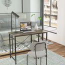 Engriy Writing Computer Desk 47", Home Office Study Desk with 2 Storage Shelves on Left or Right Side, Industrial Simple Style Wood Table Metal Frame for PC Laptop Notebook