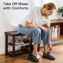 Pipishell Bamboo Shoe Rack Bench, 3 Tier Sturdy Shoe Organizer, Storage Shoe Shelf, Holds up to 300lbs for Entryway Bedroom Living Room Balcony, Bamboo