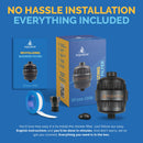 AquaBliss High Output Revitalizing Shower Filter - Reduces Dry Itchy Skin, Dandruff, Eczema, and Dramatically Improves The Condition of Your Skin, Hair and Nails - Chrome (SF100)