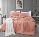 ALAZURIA Bedding Duvet Cover 2 Piece Set - Super Soft Prewashed, Duvet Covers Twin with Zipper Closure & 4 Corner Ties (1 Duvet Cover + 1 Pillow Case) Terracotta Pastel, Twin