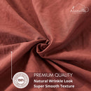 ALAZURIA Bedding Duvet Cover 2 Piece Set - Super Soft Prewashed, Duvet Covers Twin with Zipper Closure & 4 Corner Ties (1 Duvet Cover + 1 Pillow Case) Terracotta Pastel, Twin