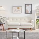 Kingfun Tbfit 65" W Loveseat Sofa, Mid Century Modern Decor Love Seat Couches for Living Room, Button Tufted Upholstered Love Seats Furniture, Solid and Easy to Install Small Couch for Bedroom, Grey…